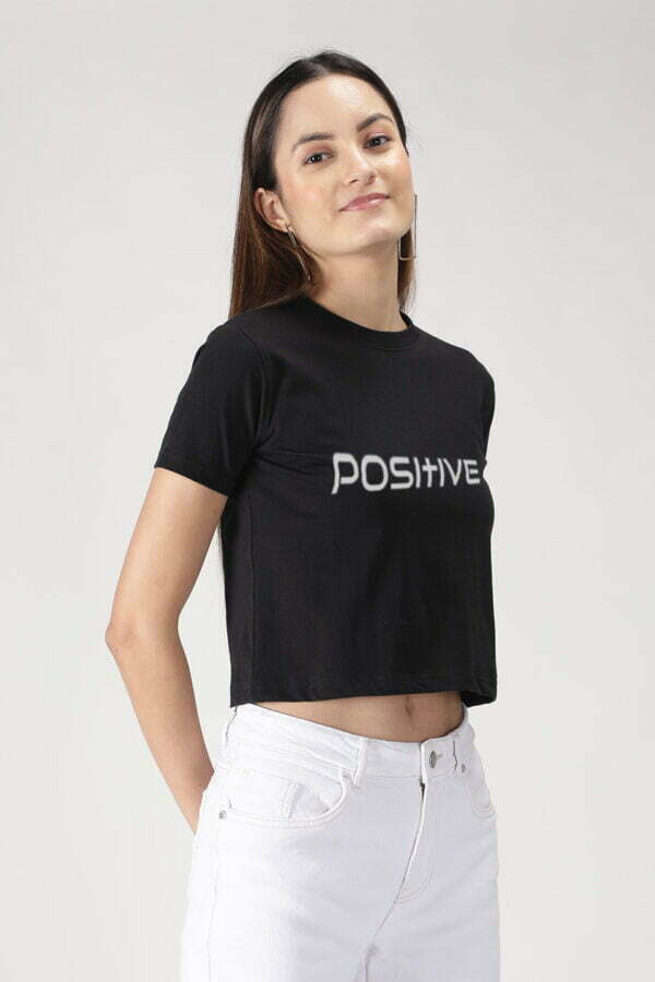 Positive Vibe Graphic Crop Top